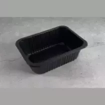 PP tray 187x137x63mm noir cr - fl (carton de 760 pièces)