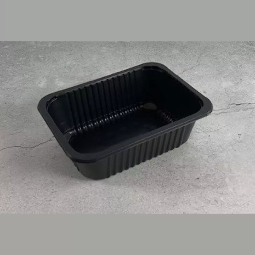 PP tray 187x137x63mm noir cr - fl (carton de 760 pièces)