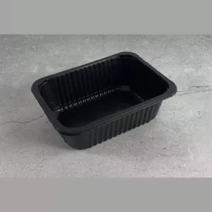 PP tray 187x137x63mm noir cr - fl (carton de 760 pièces)