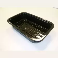 PP tray 230x145x40mm noir E - version legere - cr - fr (carton de 688 pièces)