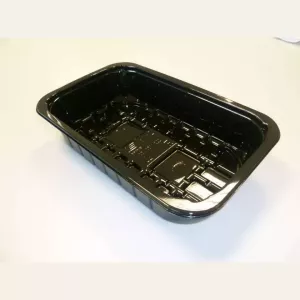 PP tray 230x145x40mm noir E - version legere - cr - fr (carton de 688 pièces)