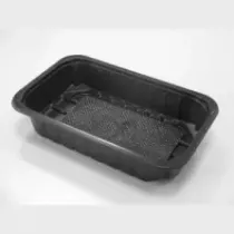 PP tray 230x145x50mm noir e- legere- cr- fr+ f.buv noir (carton de 656 pièces)