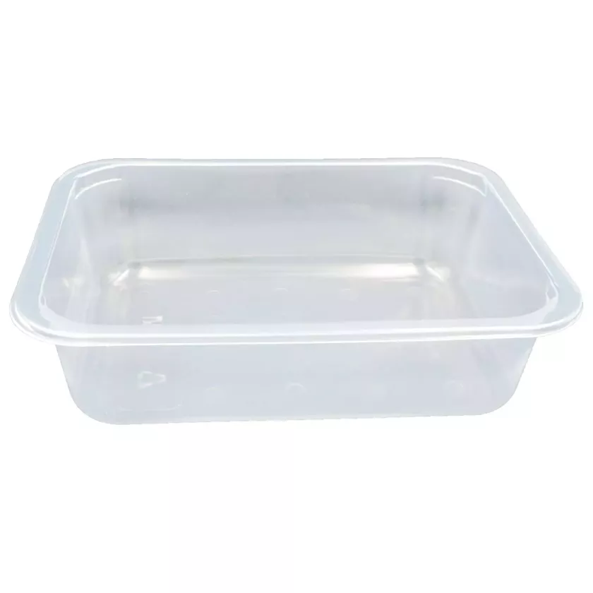 PP tray 187x137x50mm transp 750ml - M (carton de 540 pièces)