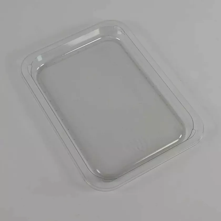 RPET tray 227x178x15mm transp denester (carton de 816 pièces)