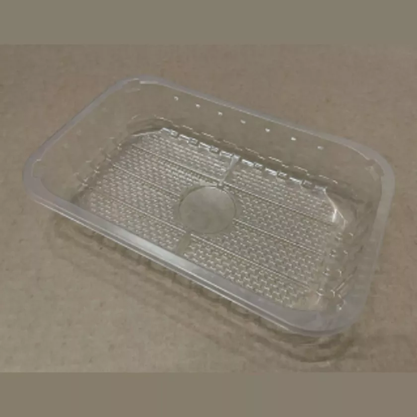 RPET/PE tray 230x145x36mm transp fond SAM (lot de 4 104 pièces)