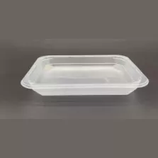 PP tray 187x137x25mm transp cote lisse (carton de 800 pièces)