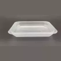PP tray 187x137x25mm transp cote lisse (carton de 800 pièces)