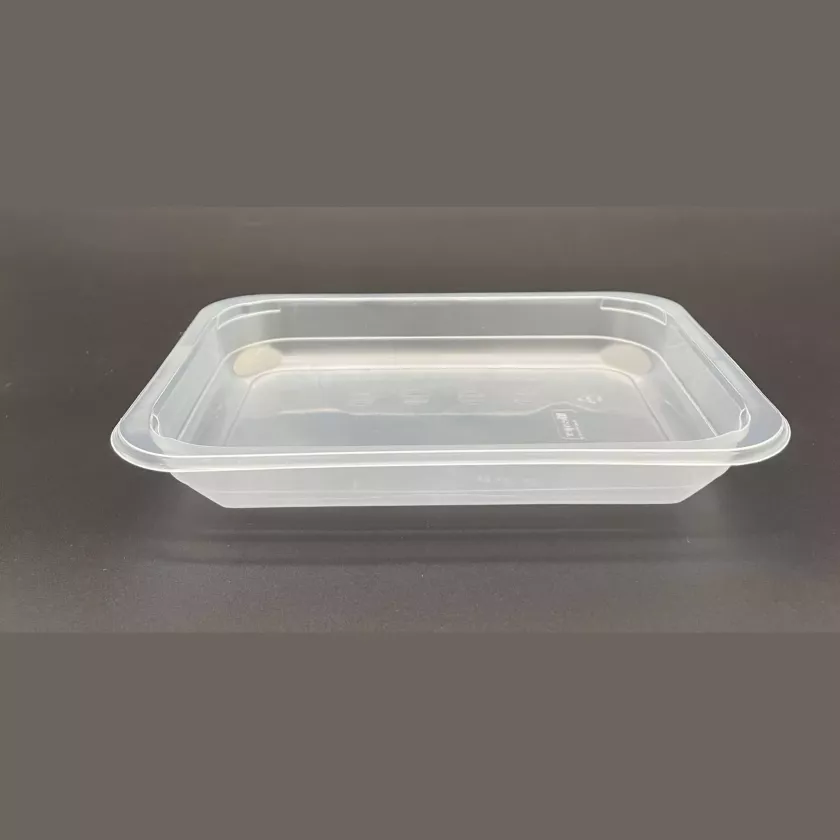 PP tray 187x137x25mm transp cote lisse (carton de 800 pièces)