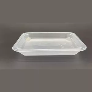 PP tray 187x137x25mm transp cote lisse (carton de 800 pièces)