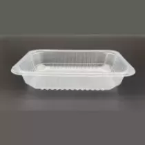PP tray 187x137x37mm transp cr - fl (carton de 760 pièces)