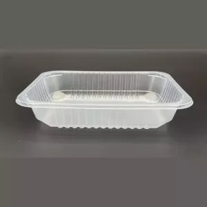 PP tray 187x137x37mm transp cr - fl (carton de 760 pièces)