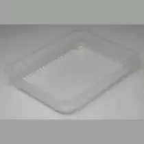 PP tray 227x178x40mm transp cr - fl (carton de 360 pièces)