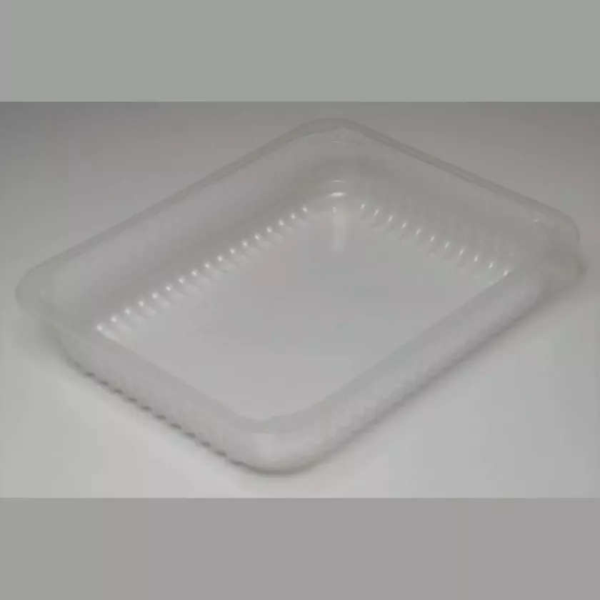 PP tray 227x178x40mm transp cr - fl (carton de 360 pièces)