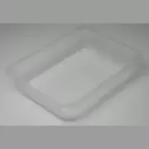 PP tray 227x178x50mm transp cr - fl (carton de 360 pièces)