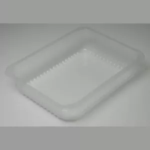 PP tray 227x178x50mm transp cr - fl (carton de 360 pièces)