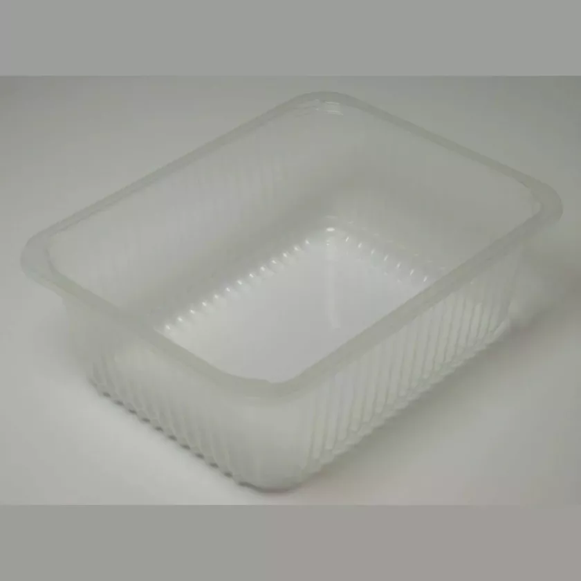 PP tray 227x178x80mm transp cr - fl (carton de 324 pièces)