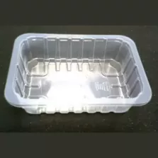 PP tray 187x137x50mm transp E - cr - fl (carton de 1 072 pièces)