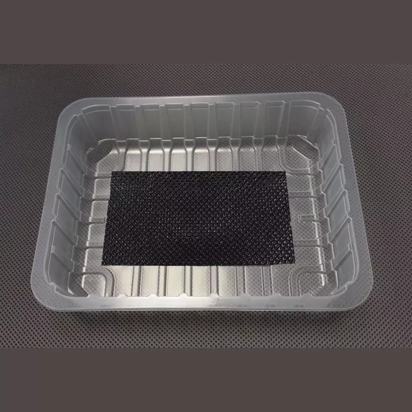 PP tray 227x178x40mm transp E - legere- cr- fl+ f.buv noir (carton de 540 pièces)