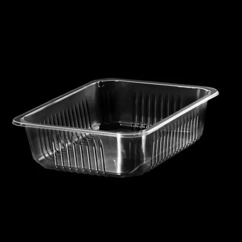PP tray 230x145x60mm transp E - cr - fr (carton de 640 pièces)