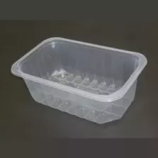 PP tray 230x145x80mm transp E - cr - fr (carton de 592 pièces)