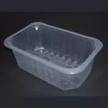 PP tray 230x145x90mm transp E - cr - fr (carton de 592 pièces)
