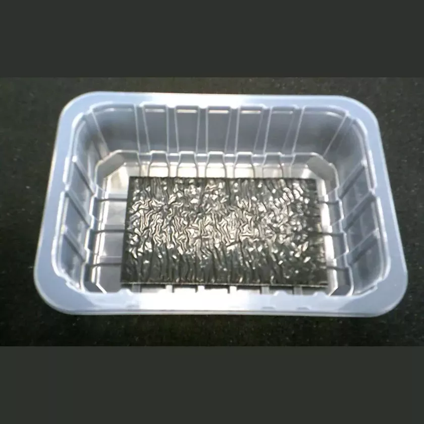 PP tray 187x137x63mm transp E - cr - fl + f.buvard noir (carton de 1 000 pièces)