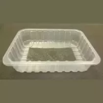 PP tray 227x178x50mm transp E - cr - fl + f.buvard noir (carton de 510 pièces)