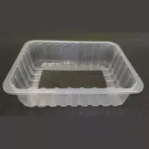 PP tray 227x178x60mm transp E - cr - fl + f.buvard noir (carton de 510 pièces)
