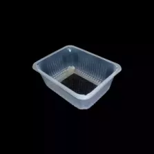 PP tray 227x178x80mm transp E - rw - vb + buvard noir (lot de 384 pièces)