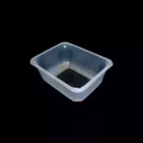 PP tray 227x178x80mm transp E - rw - vb + buvard noir (lot de 384 pièces)