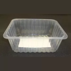 PP tray 227x178x82mm transp E- legere- cr- fl+ f.buv blanc (carton de 480 pièces)