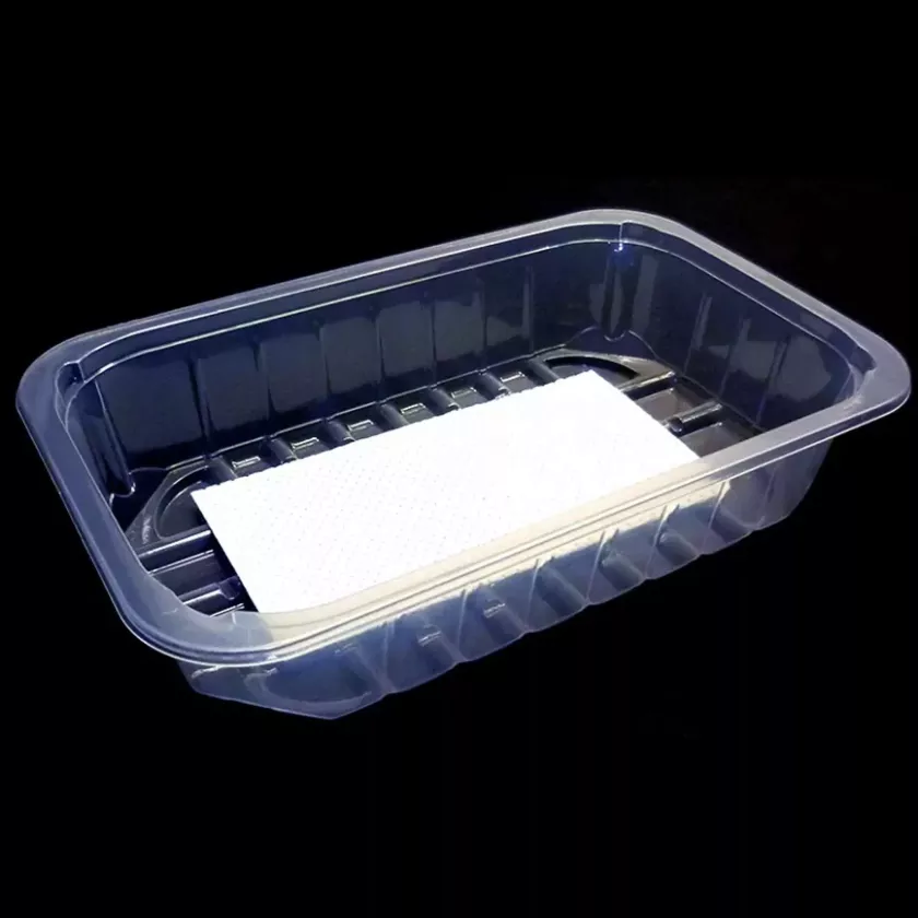 PP tray 230x145x40mm transp E- legere- cr- r+ f.buv noir (carton de 672 pièces)