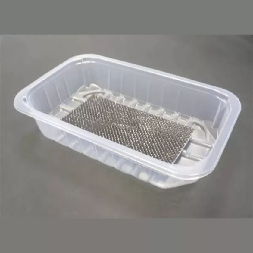 PP tray 230x145x60mm transp E - rw - rb + buvard noir (lot de 640 pièces)