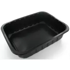 PP 1/2 GN H75 3,9L noir 313x245x75mm a - legere (carton de 120 pièces)