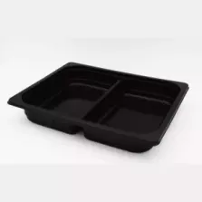 PP 1/2 GN H50 2COMP noir 325x265x50mm M (carton de 100 pièces)
