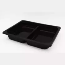 PP 1/2 GN H50 2COMP noir 325x265x50mm M (carton de 100 pièces)