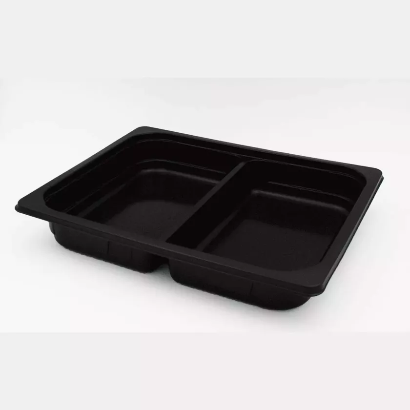 PP 1/2 GN H50 2COMP noir 325x265x50mm M (carton de 100 pièces)