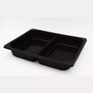 PP 1/2 GN H50 2COMP noir 325x265x50mm M (carton de 100 pièces)