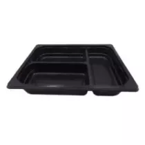 PP 1/2 GN H50 3COMP noir 325x265x50mm M (carton de 100 pièces)