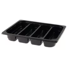 PP 1/2 GN H50 4-LIGNE noir 325x265x50mm M (carton de 100 pièces)