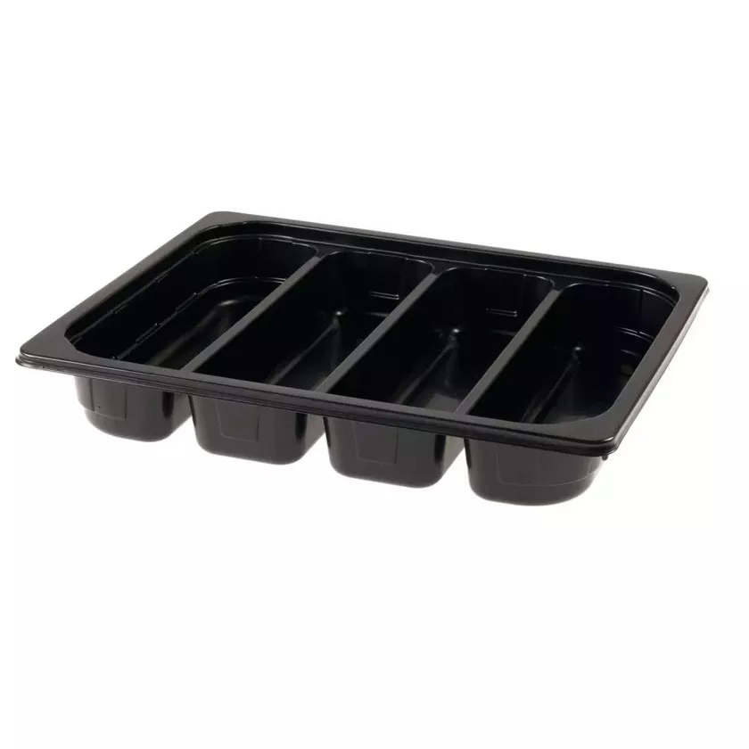 PP 1/2 GN H50 4-LIGNE noir 325x265x50mm M (carton de 100 pièces)