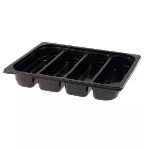 PP 1/2 GN H50 4-LIGNE noir 325x265x50mm M (carton de 100 pièces)
