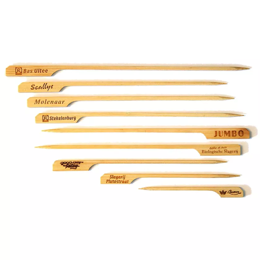 Bamboo gun shaped 21cm 40x250pcs Imprime 1 face (carton de 40 pièces)