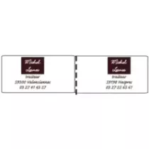 Drapeaux marquage chaud imprimes 25x50mm - Lesnes (carton de 500 pièces)