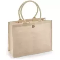 Sac en jute imprime 1cl - 2 faces 42x33x(2x9.5)cm - naturel (lot de 100 pièces)