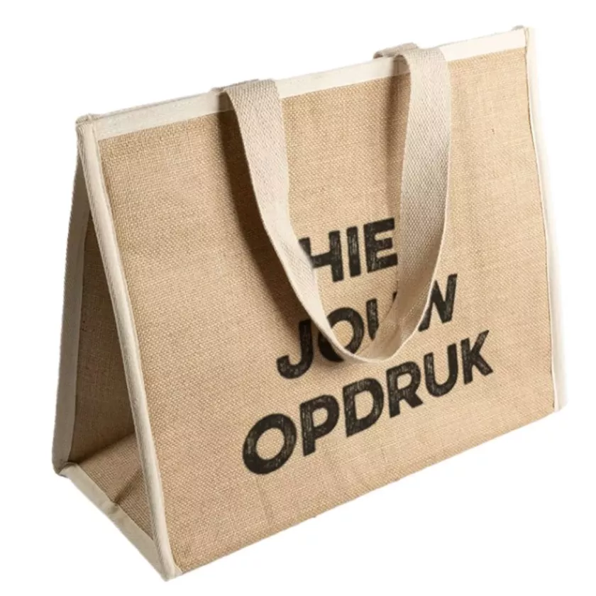 Sac isotherme jute imprime 1cl - 1 face 420x340+200mm (carton de 50 pièces)