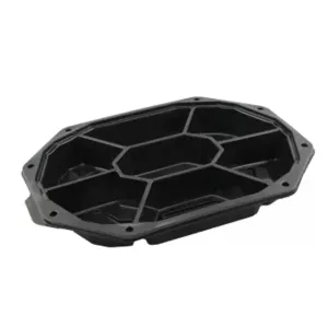 PET plateau 7COMP noir 335x250xh45mm (carton de 110 pièces)