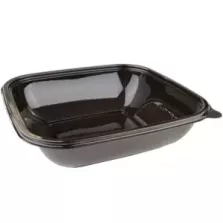 PET square bowl 1000ml 192x192x50cm noir (carton de 300 pièces)