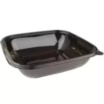 PET square bowl 1000ml 192x192x50cm noir (carton de 300 pièces)