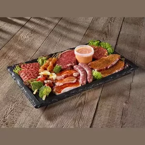 Ps Plat Ardoise Gris 530x162mm Étroit Babushka (carton de 10 pièces)